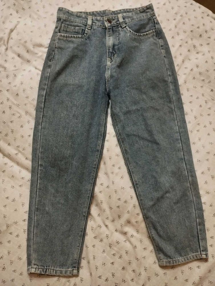 Blue Mom Fit Y2k Denims