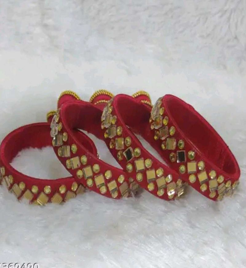 Red &amp; Gold Bangles