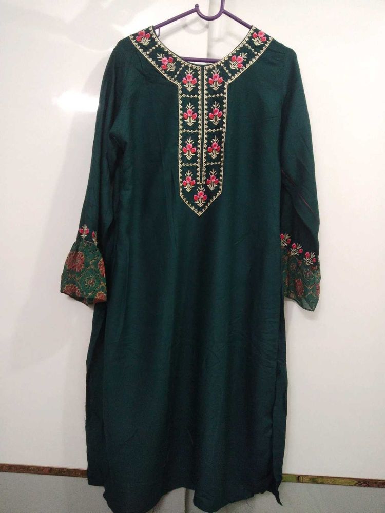 Beautiful Embroidered Sharara Three Piece Set