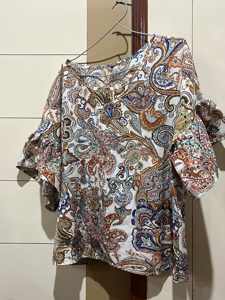 Paisley Print Top