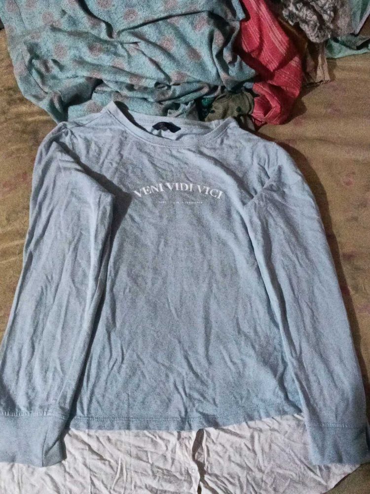 Blue Long Sleeve Top