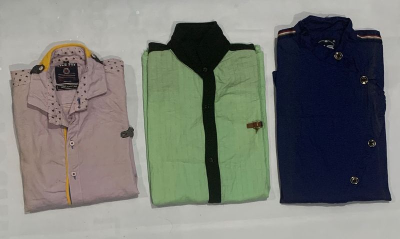 Men’s Combo Shirt Set (Size L/XL) Chest 38,40