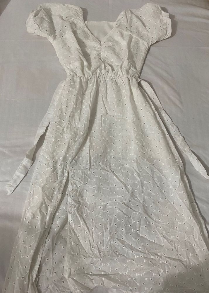 White Eyelet Summer Dress