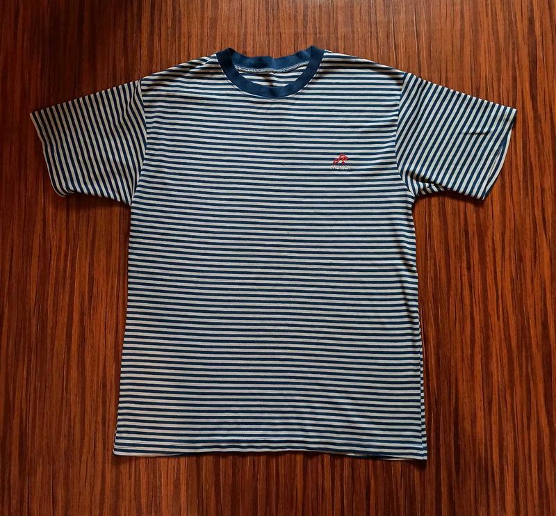blue striped T Shirt