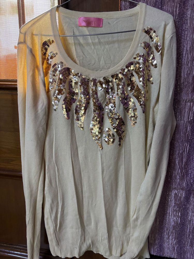 Sequin Embellished Knit