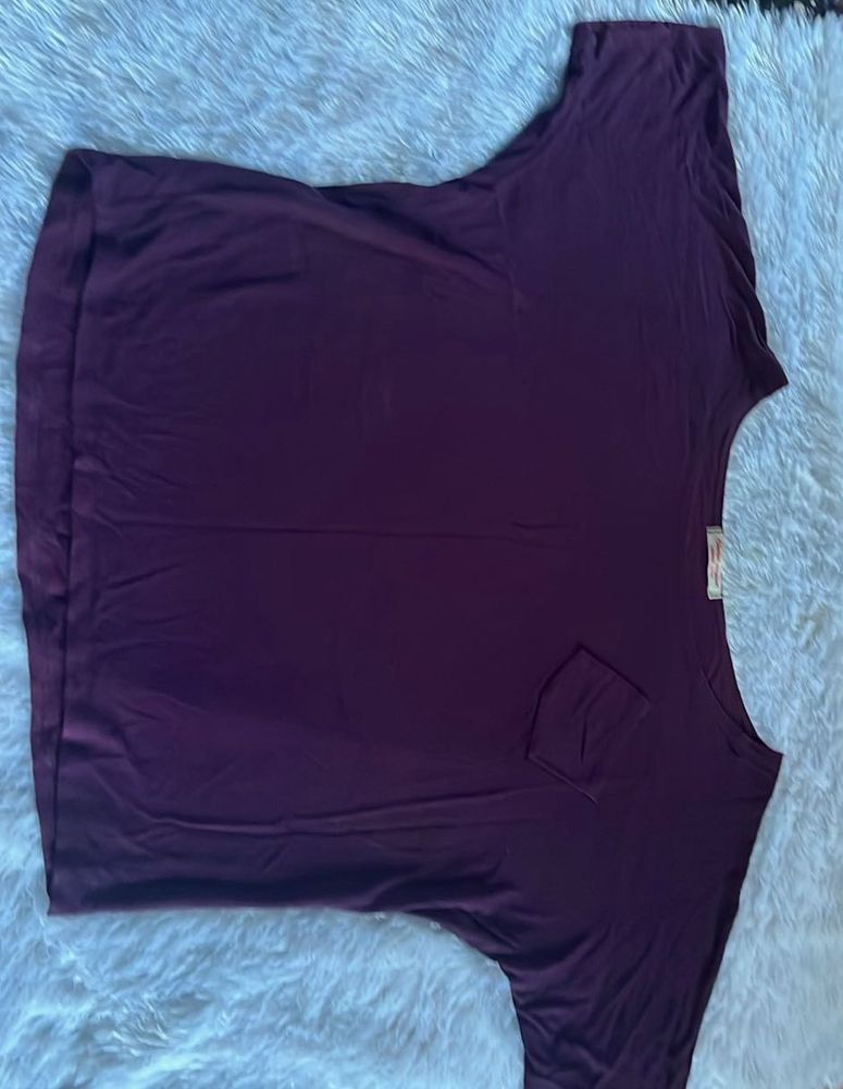 Burgundy Dolman Sleeve Top