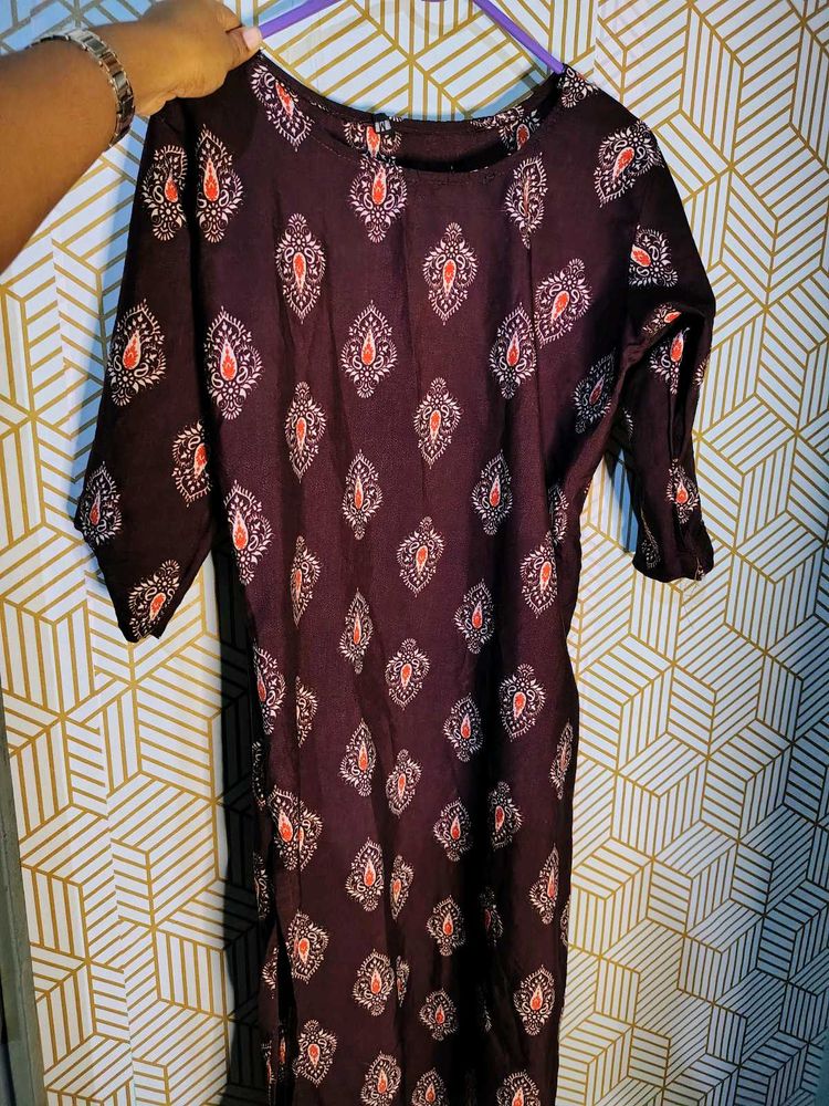 Patterned Midi Dress