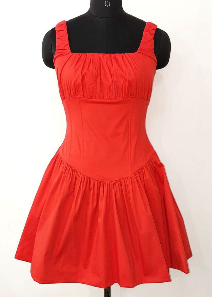 Red Corset Mini Dress - Stretchy