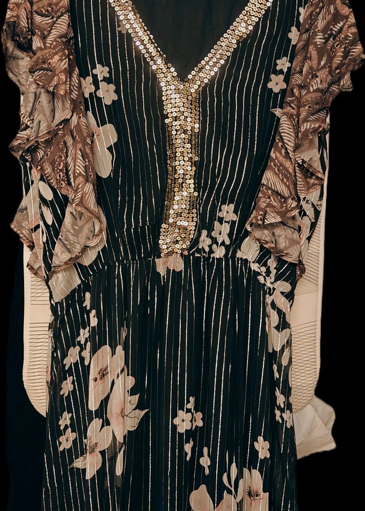 Floral Sequin Mini Dress