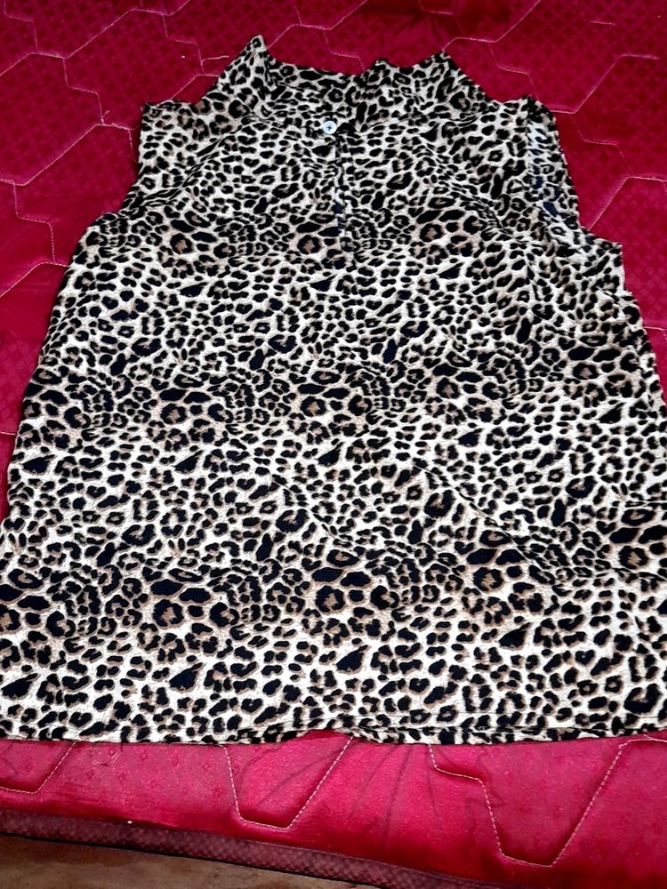 Adorable Tiger Print Top For Ladies