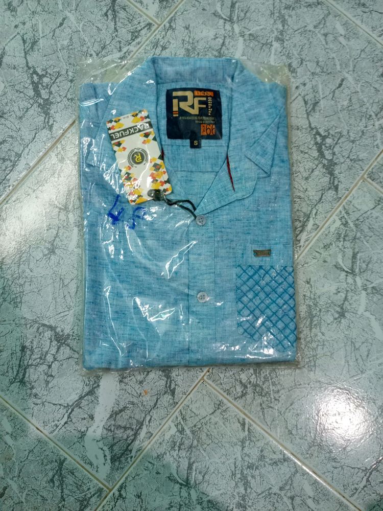 RF Mens Shirt Blue Color Size S