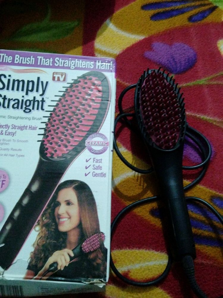 the hair straighten brush from ceramic for simply