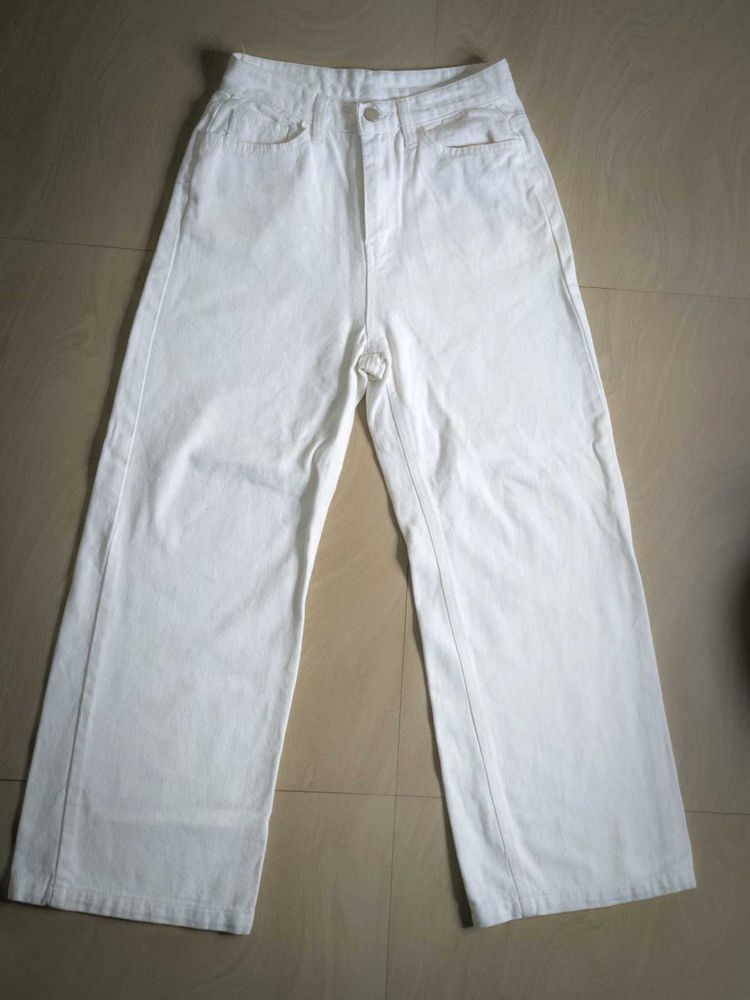 White Wide Leg Jeans