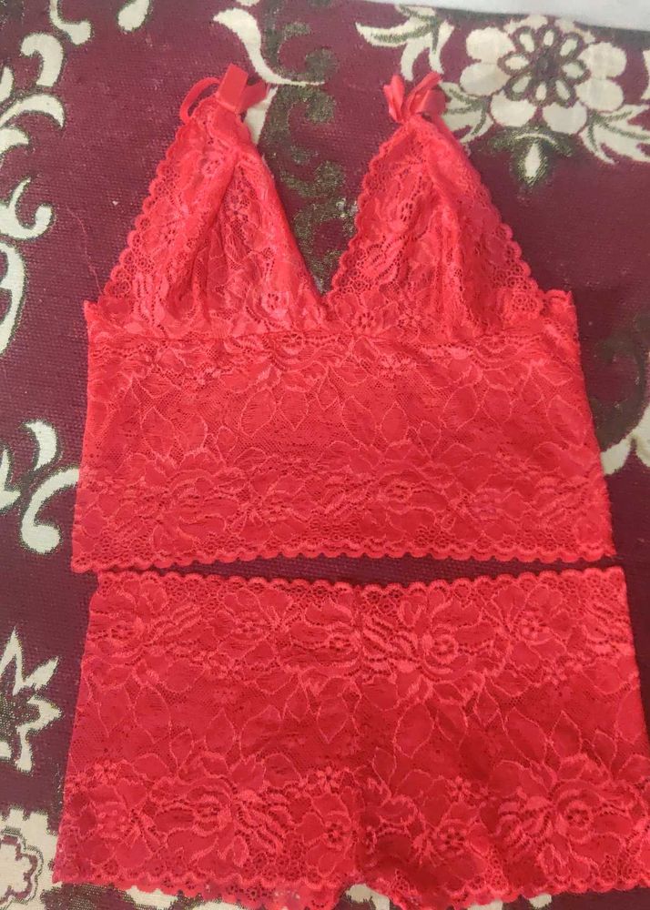 Red Lace Lingerie Set