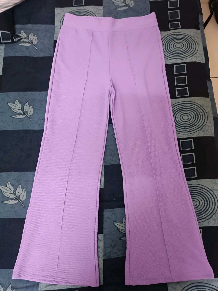 Lavender Bootcut Trousers