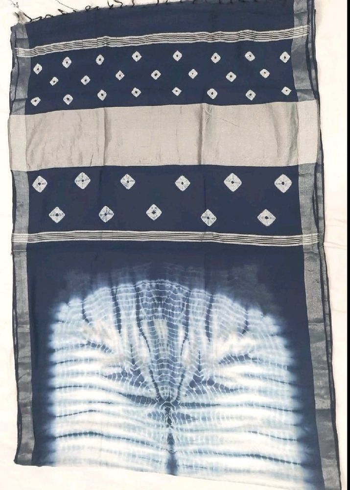 Shibori Indigo Saree