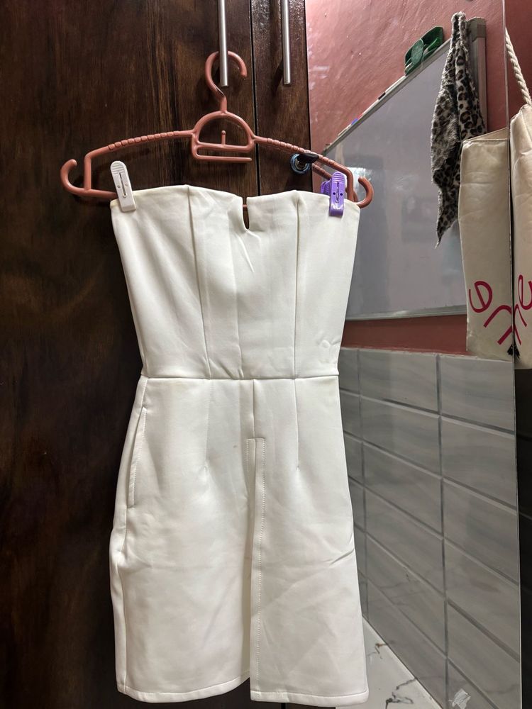 White Corset Mini Dress