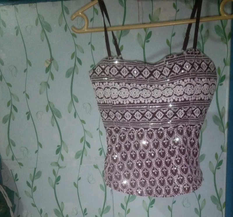 Embellished Crop Top