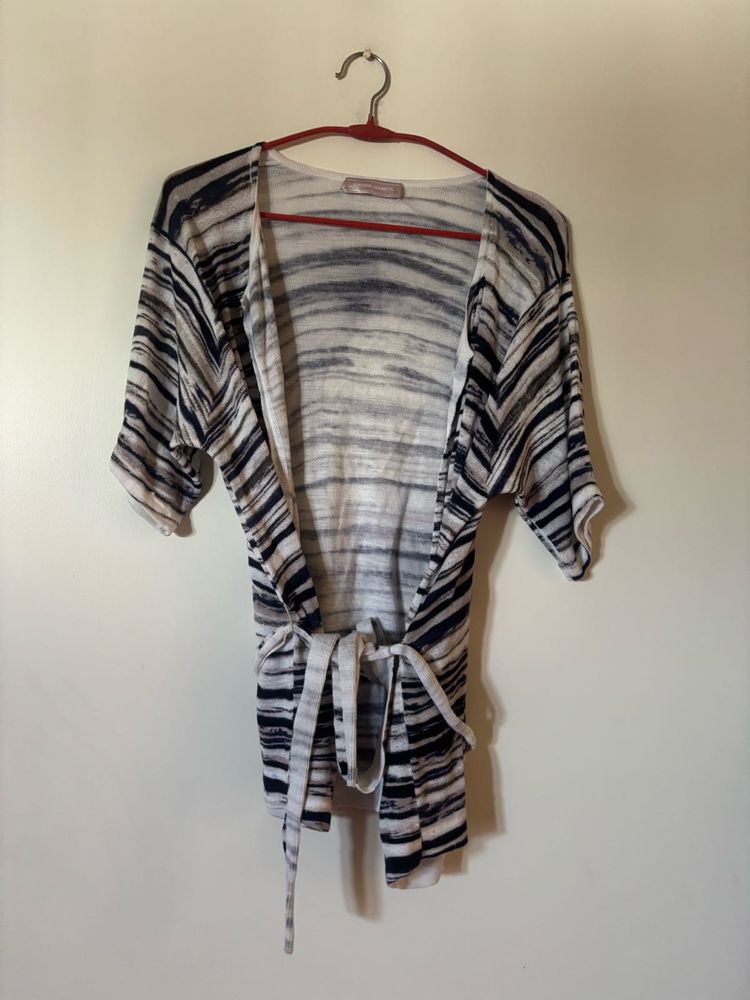 Short Sleeve Belted Shrug