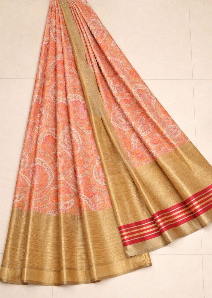 Beautiful cotton Linen saree without blouse