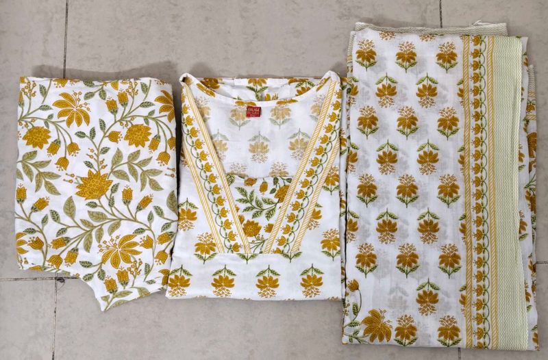 3 Piece Cotton Suit (44size)