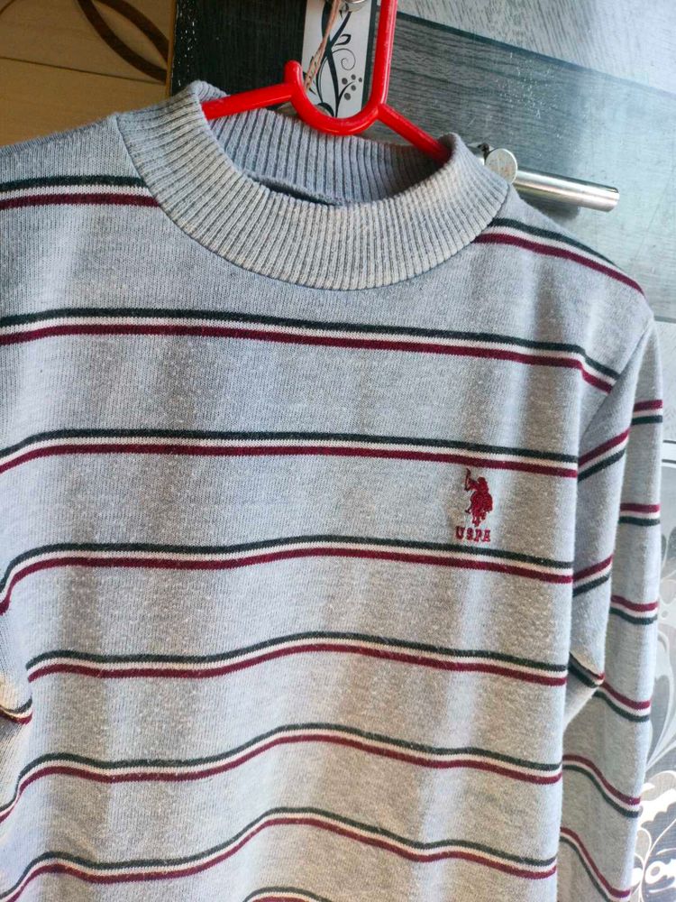 Half Turtle Neck Woolen T Shirt For Men