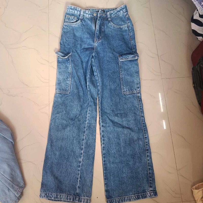 Cargo Wide Leg Jeans