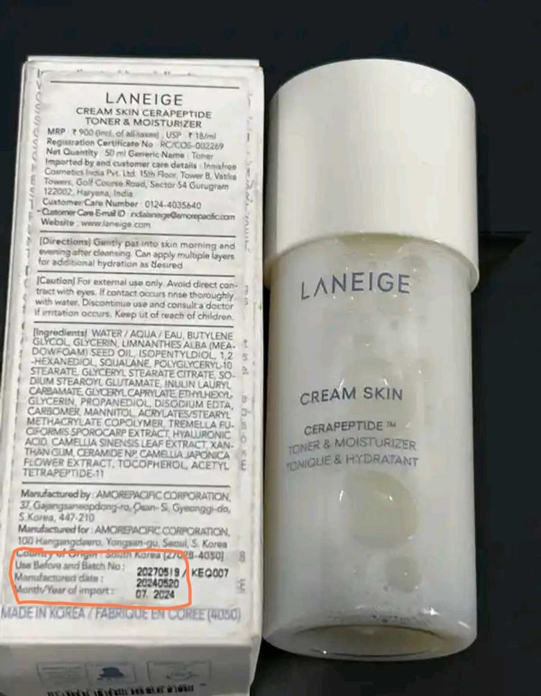 Laneige Cream Skin Toner