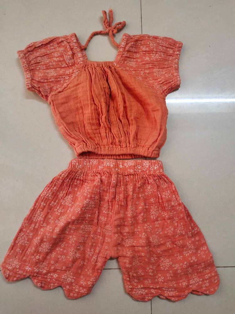 Muslin Cotton Set For 2 To 3 Yr Baby Girl
