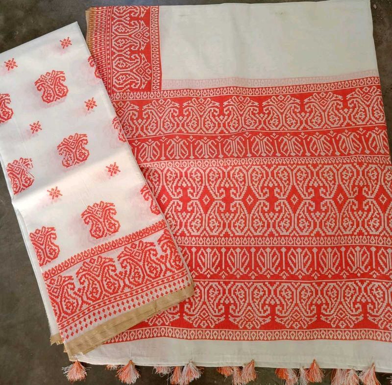 Chanderi Cotton Mekhela Chadar