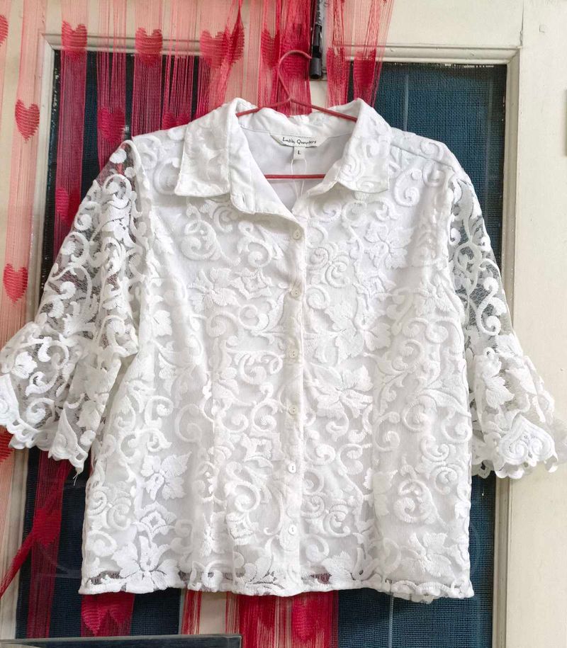 Pretty White Lace shirt