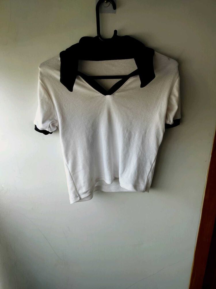 White Top with Black Trim