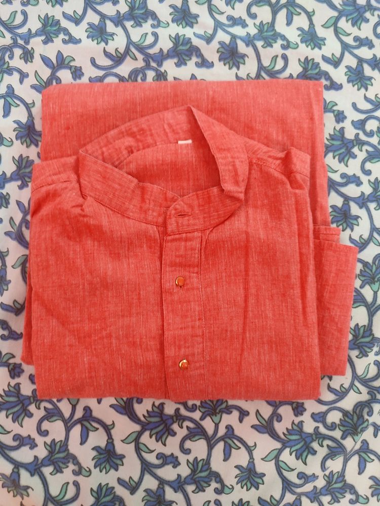 Red Branded Kurta