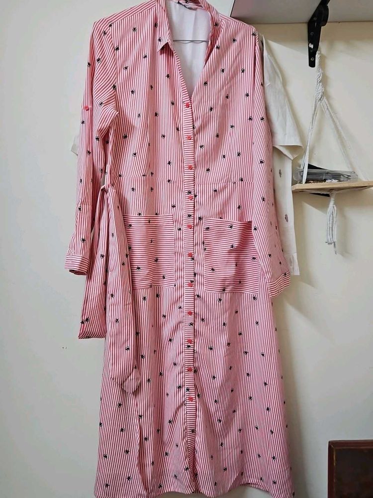Striped Shirt Dress