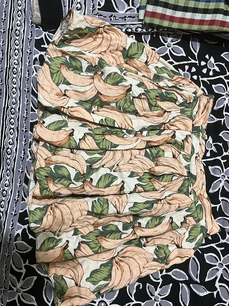 Summer Cotton Skirt With Shorts Attached