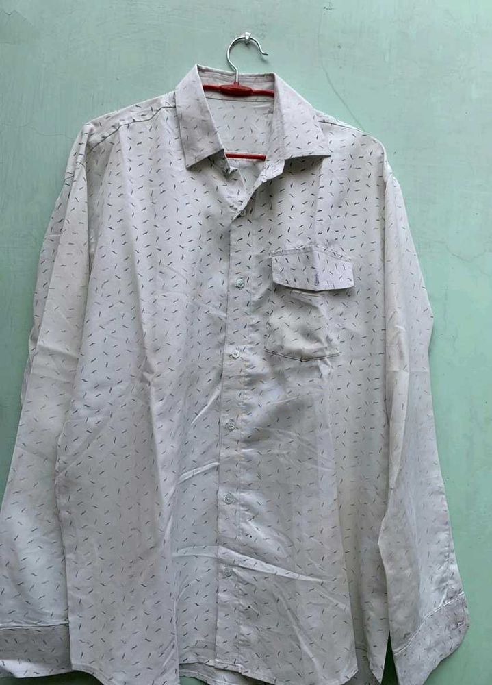 Vintage Patterned White Shirt