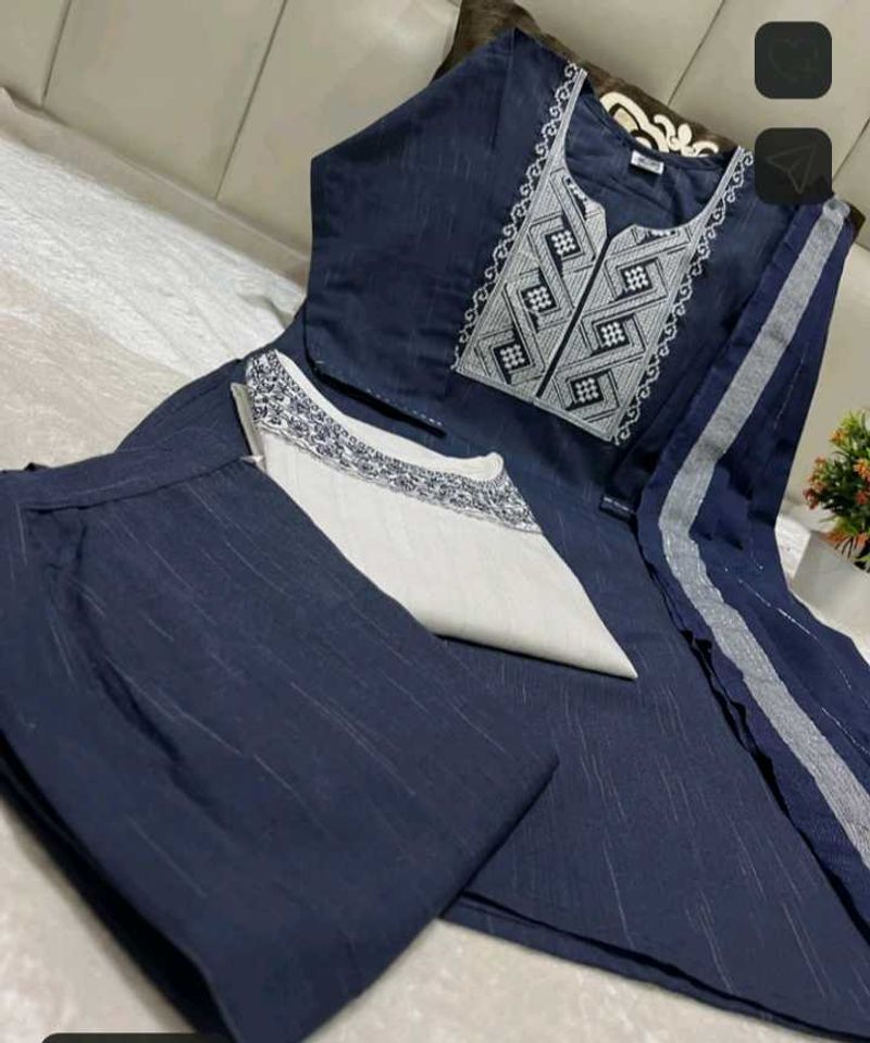 Elegant Navy Blue Kurta Set