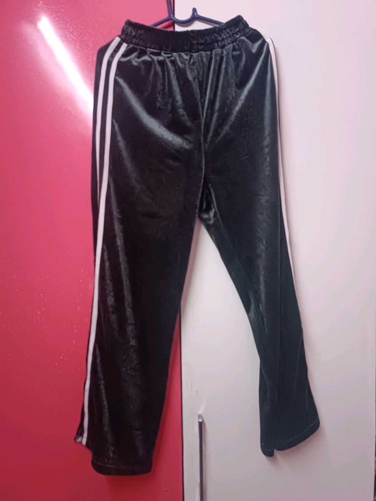 Velvet Slit Track Pants