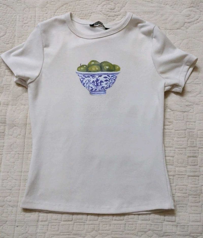 Olive baby tee