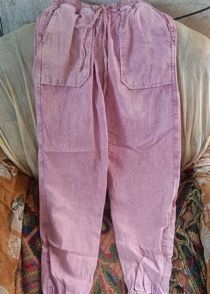 Pink Casual Joggers