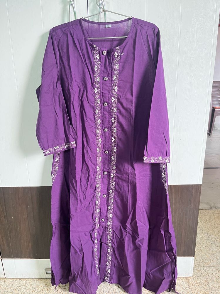Purple Kurta Set