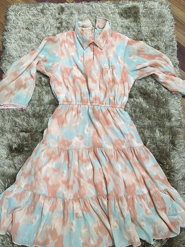 Tie-dye Tiered Dress