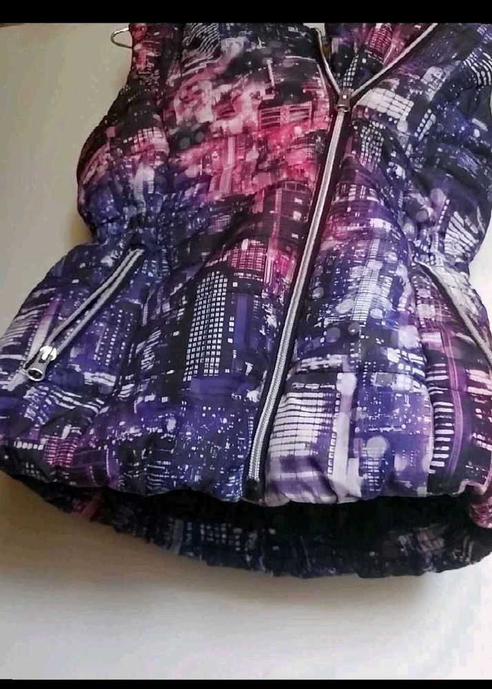 Cityscape Puffer Vest jacket &amp; jeans combo