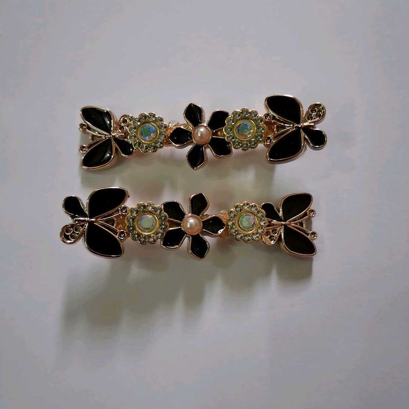Floral Hair Clips (Set of 2)