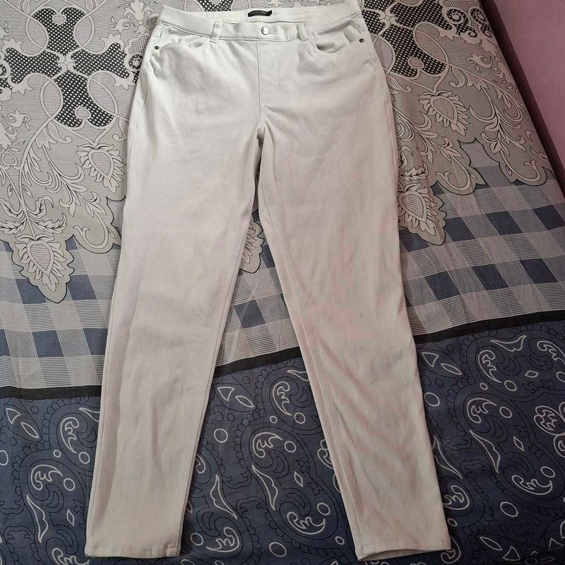 White Denim Pants