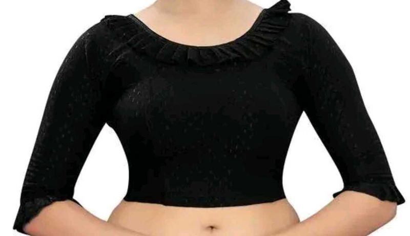 Black Ruffle Blouse