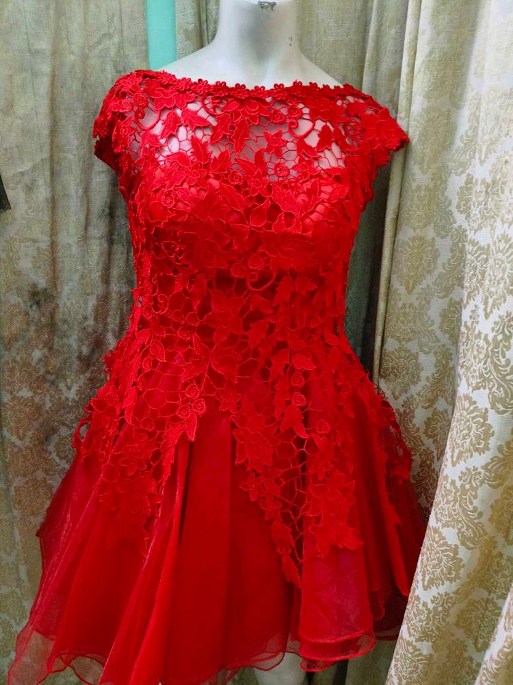 Red Lace Mini Dress