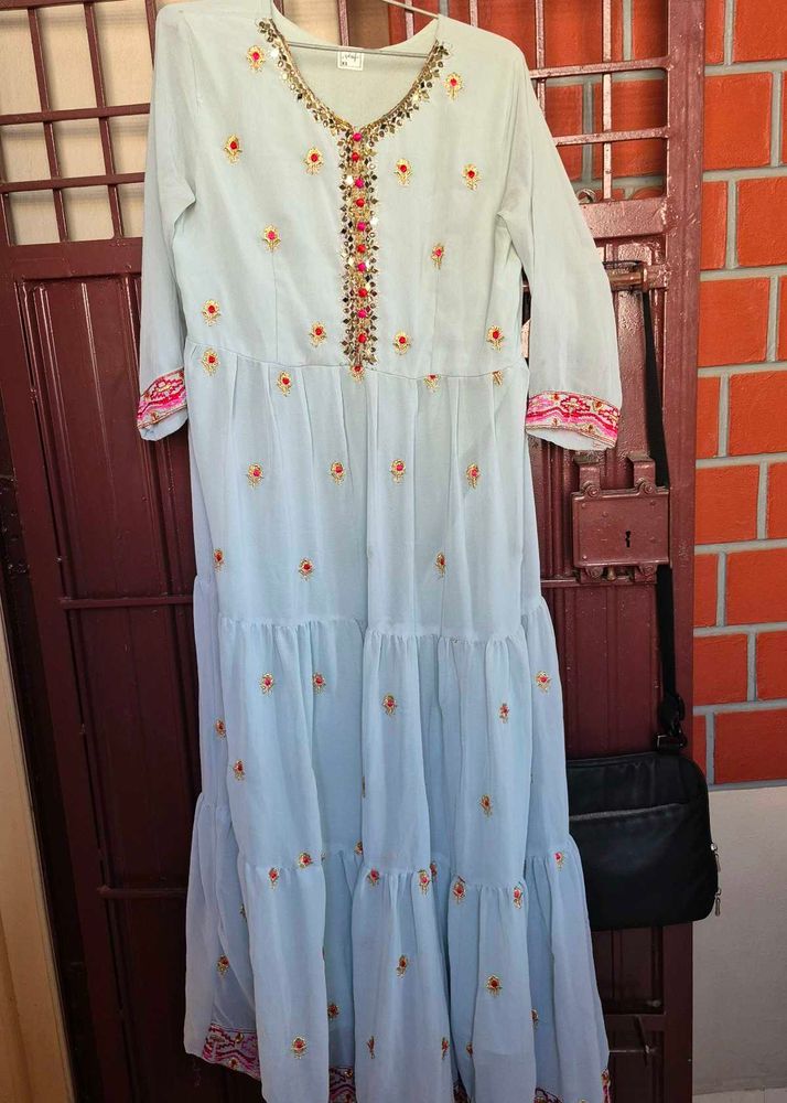 Elegant Embroidered Maxi Dress