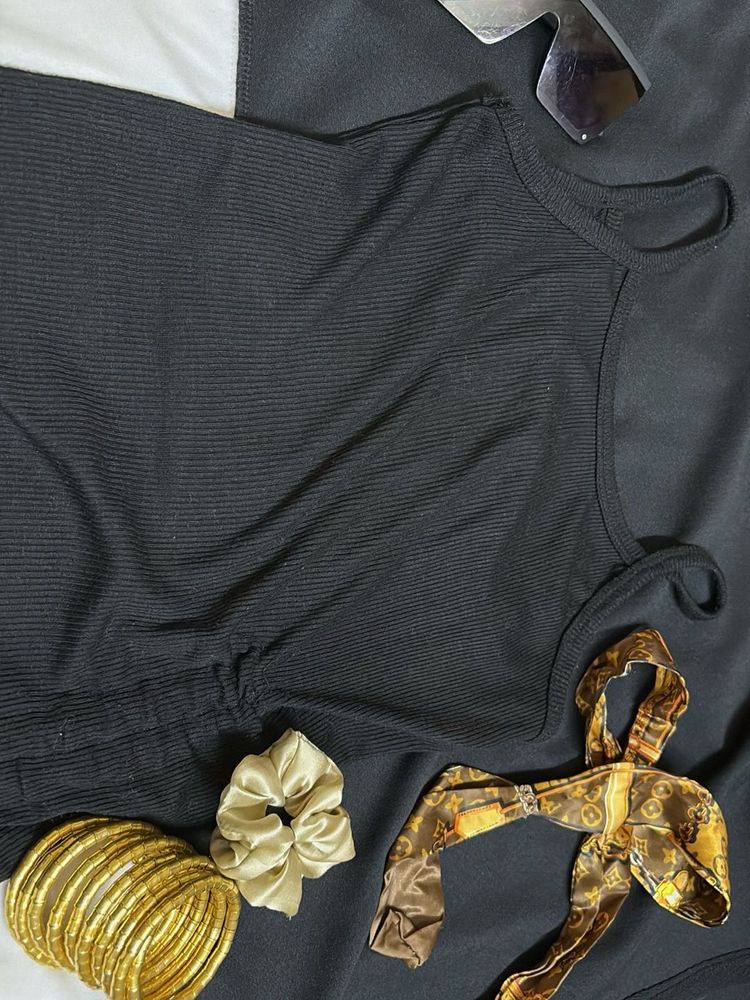 Black Bodycon Cut sleeve