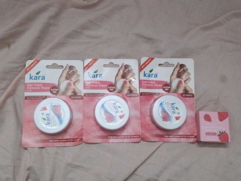 Kara &amp; Miniso Nail Polish Remover Wipes